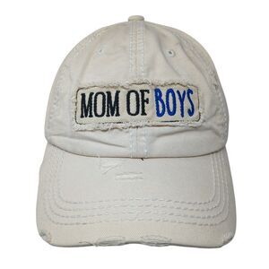 Mom Of Boys Strapback Hat Tan One Size Adjustable KB ETHOS Vintage